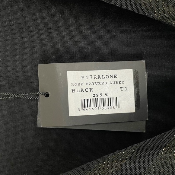 Maje Ralone Polka Dot Mesh Mini Dress Black - Picture 7 of 16